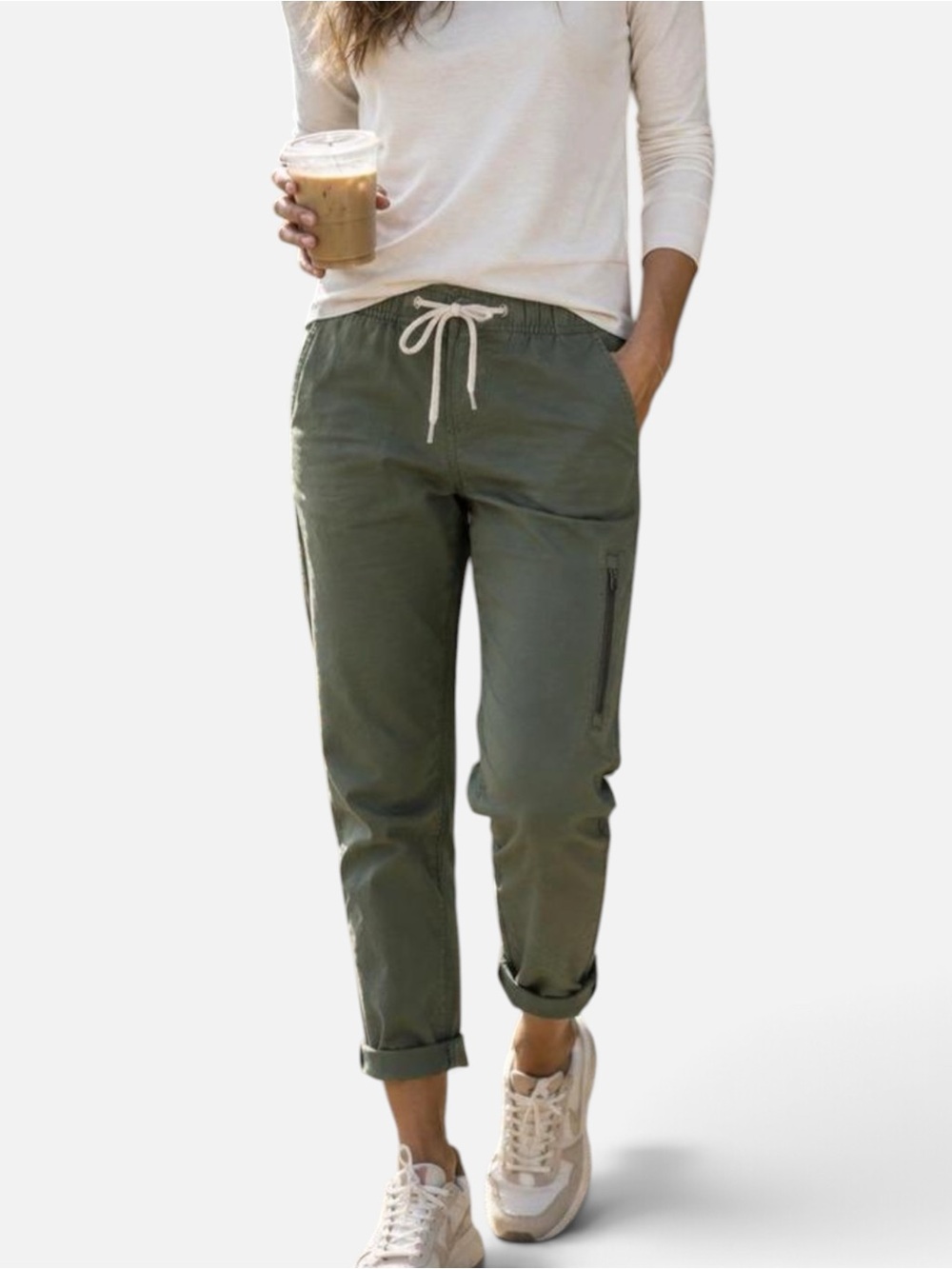 VUORI The Rise The Shine Ripstop Drawstring Slim Pants Army Green Size S